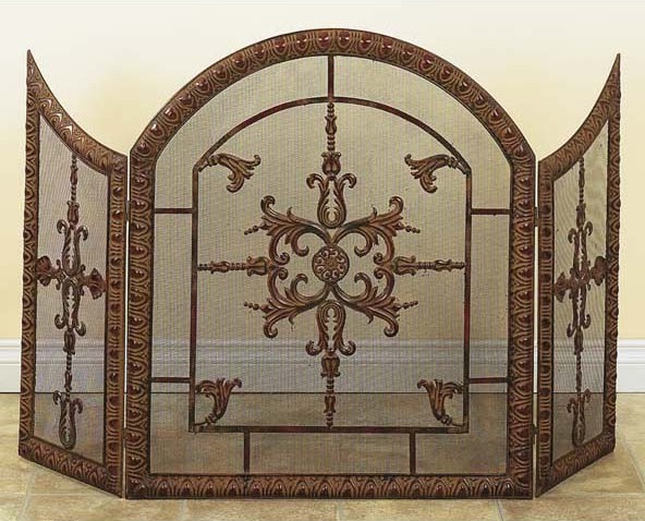 extra tall fireplace screen, votiv candle fireplace screen, unique fireplace screen, flat black fireplace screen arched